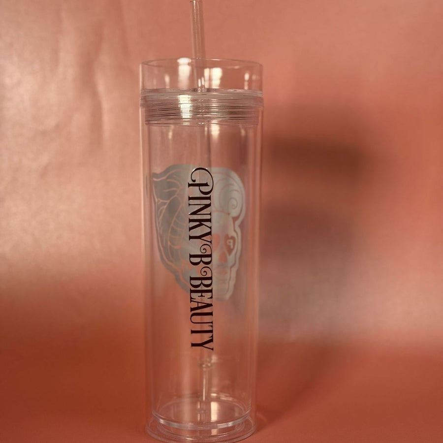 Pinky B Blue Skull Tumbler 16oz